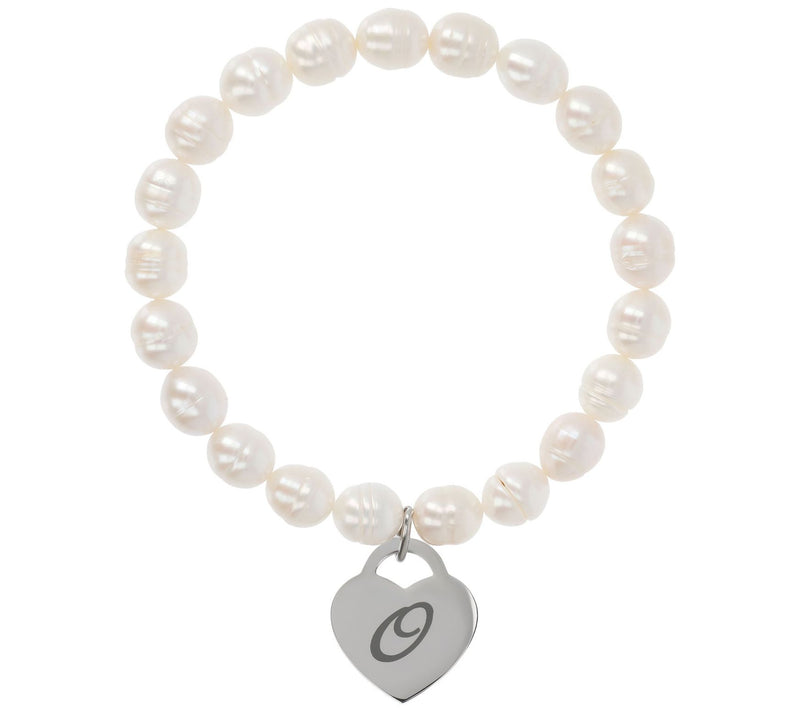 Honora Cultured Pearl White Initial Bracelet — View 31