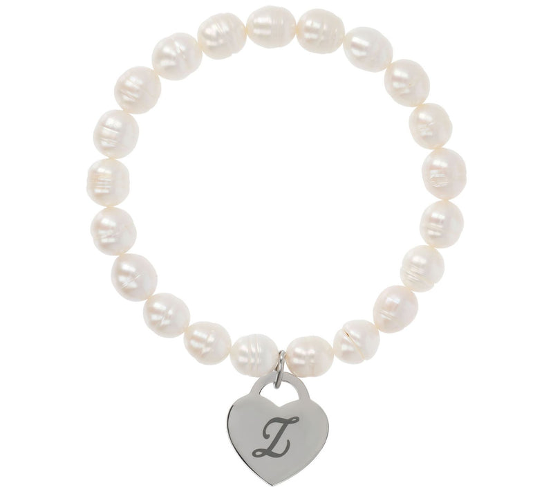 Honora Cultured Pearl White Initial Bracelet — View 53