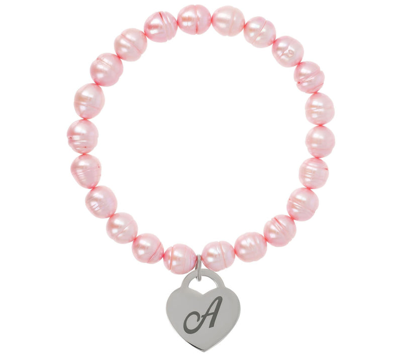 Honora Cultured Pearl Blush Initial Bracelet — View 3