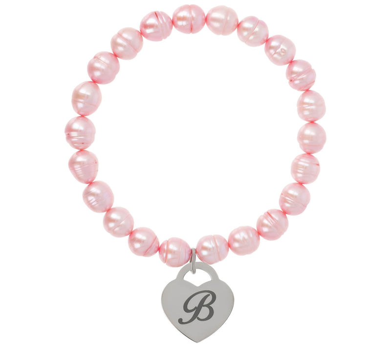 Honora Cultured Pearl Blush Initial Bracelet — View 5