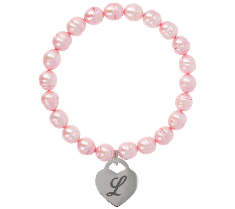 Honora Cultured Pearl Blush Initial Bracelet — View 25