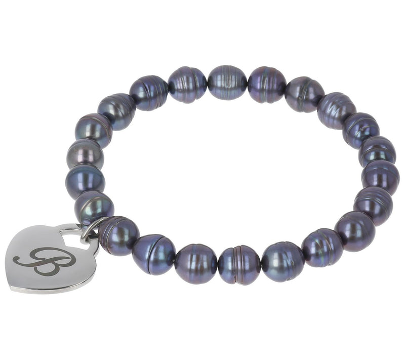 Honora Cultured Pearl Peacock Initial Bracelet — View 54
