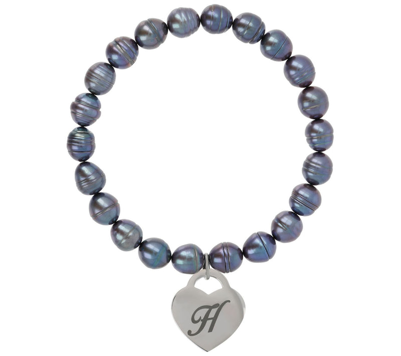Honora Cultured Pearl Peacock Initial Bracelet — View 17