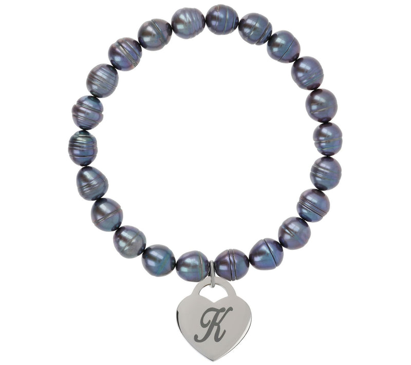 Honora Cultured Pearl Peacock Initial Bracelet — View 23