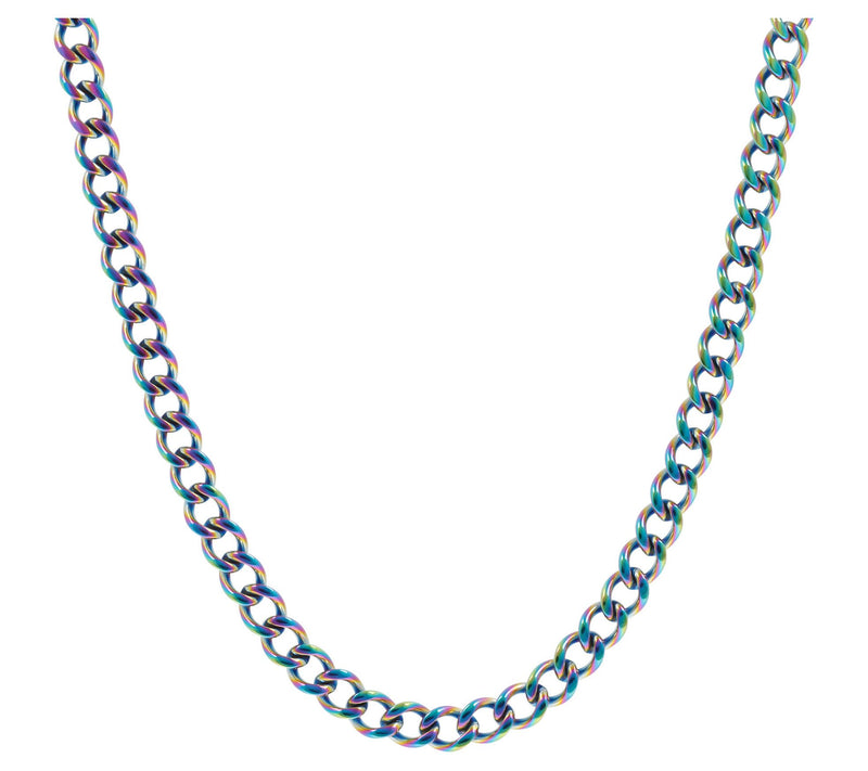 Steel by Design 18" Rainbow Curb Link Necklace — View 3