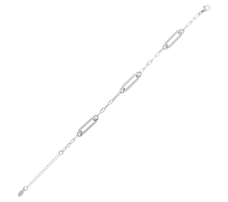 Steel by Design Adjustable Paperclip Link Ankle t — View 4