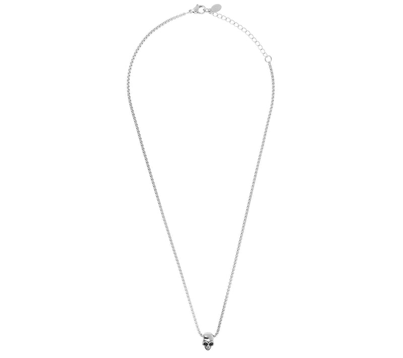 Steel by Design Skull Slide Adjustable Box Chai n Necklace — View 5