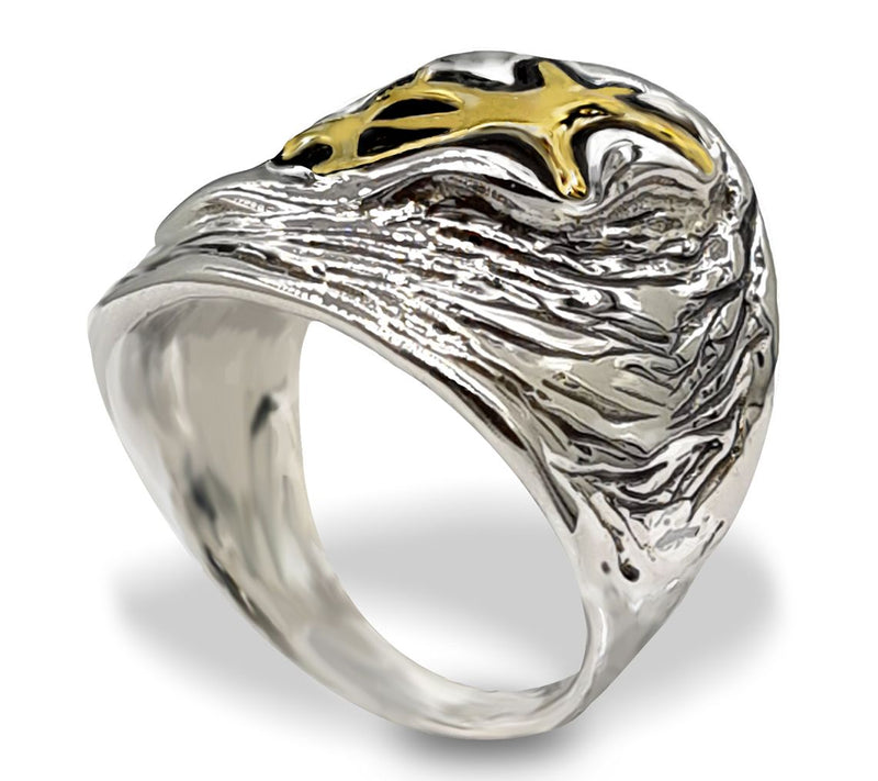 Hagit Sterling and 14K Gold Starry Night Ring — View 2