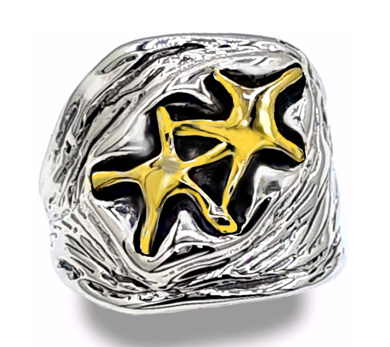 Hagit Sterling and 14K Gold Starry Night Ring — View 3