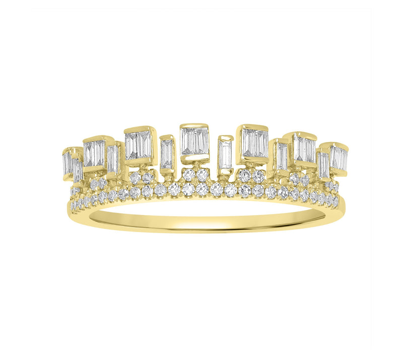 Affinity Diamonds 0.35 cttw Crown Ring, 14K Yellow Gold — Main view