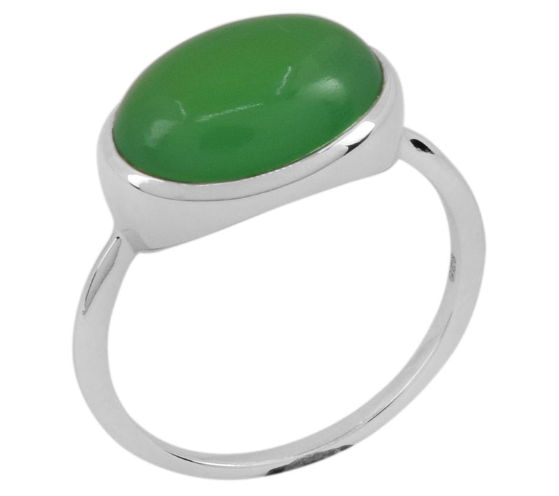 Affinity Gems 4 .65 cttw Chalce dony Bezel Set Ring, Sterling — View 3