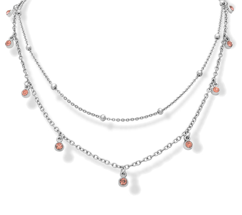 Steel by Design Birthstone Multi-Layer Necklace — View 9