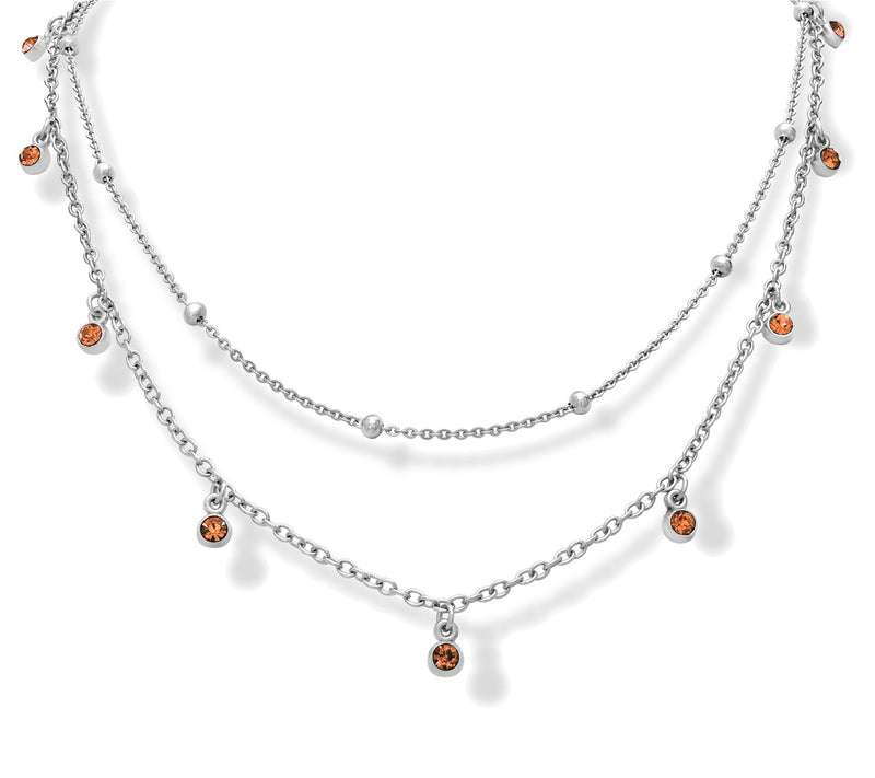 Steel by Design Birthstone Multi-Layer Necklace — View 19