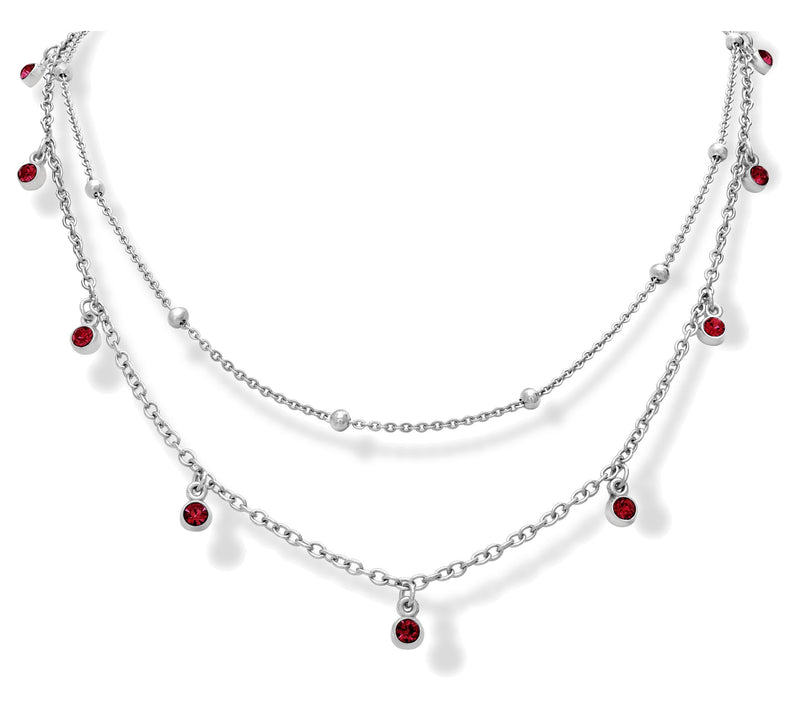 Steel by Design Birthstone Multi-Layer Necklace — View 16