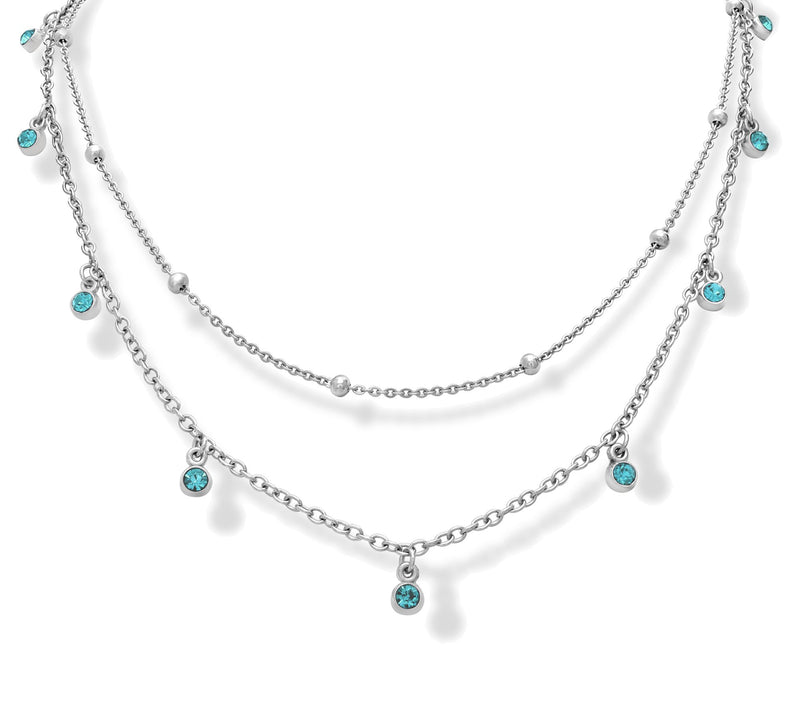 Steel by Design Birthstone Multi-Layer Necklace — View 4