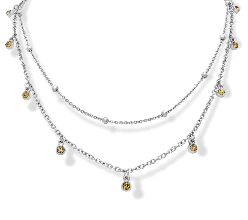 Steel by Design Birthstone Multi-Layer Necklace — View 24