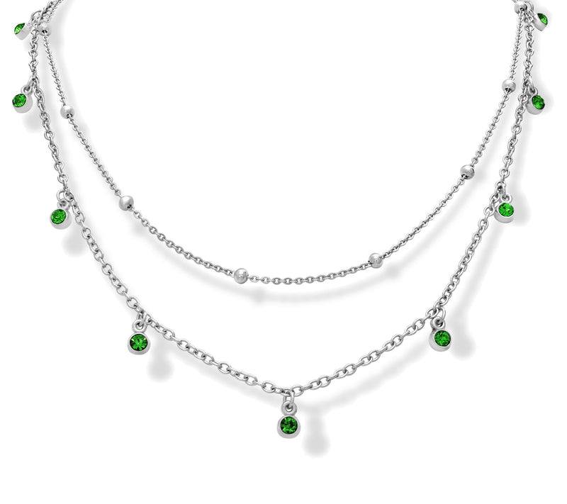 Steel by Design Birthstone Multi-Layer Necklace — View 10
