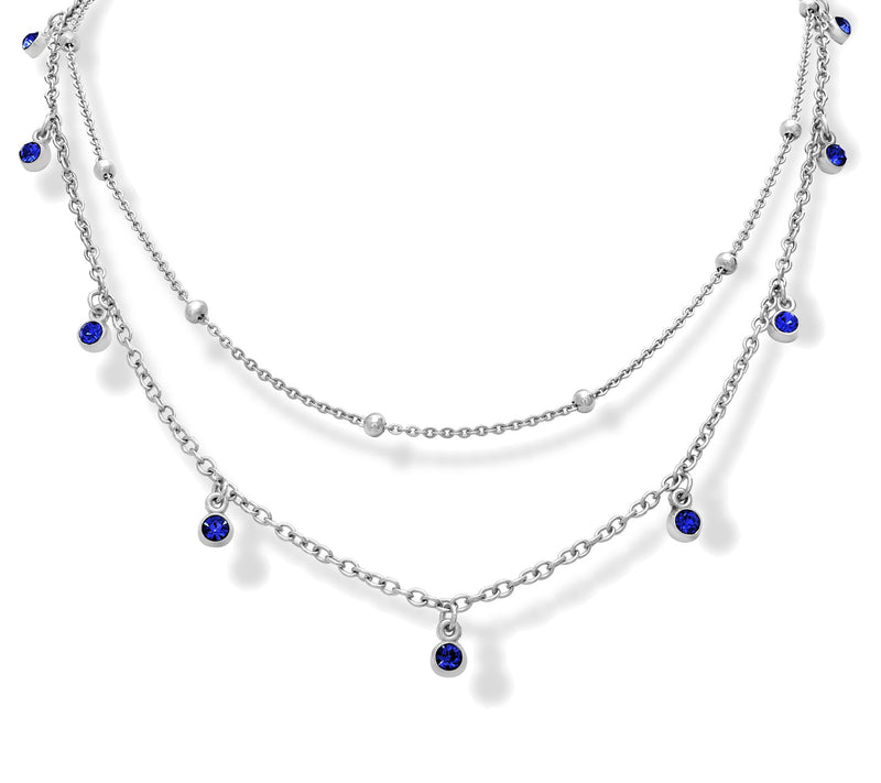 Steel by Design Birthstone Multi-Layer Necklace — View 22
