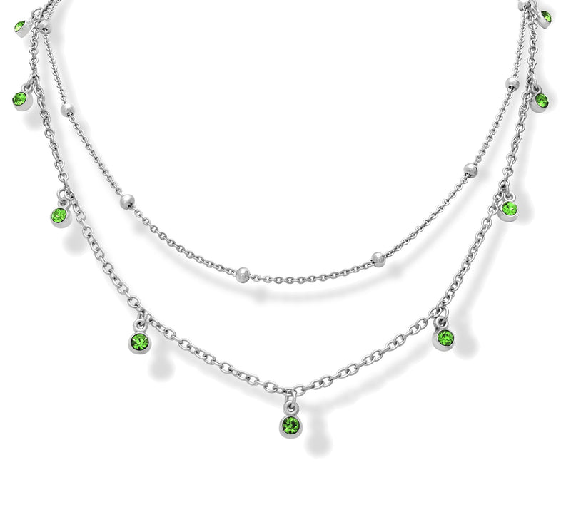 Steel by Design Birthstone Multi-Layer Necklace — View 20