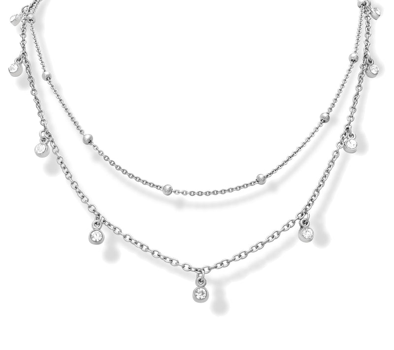 Steel by Design Birthstone Multi-Layer Necklace — View 6