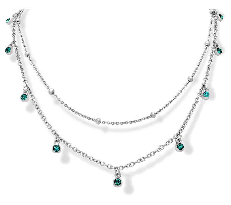 Steel by Design Birthstone Multi-Layer Necklace — View 14