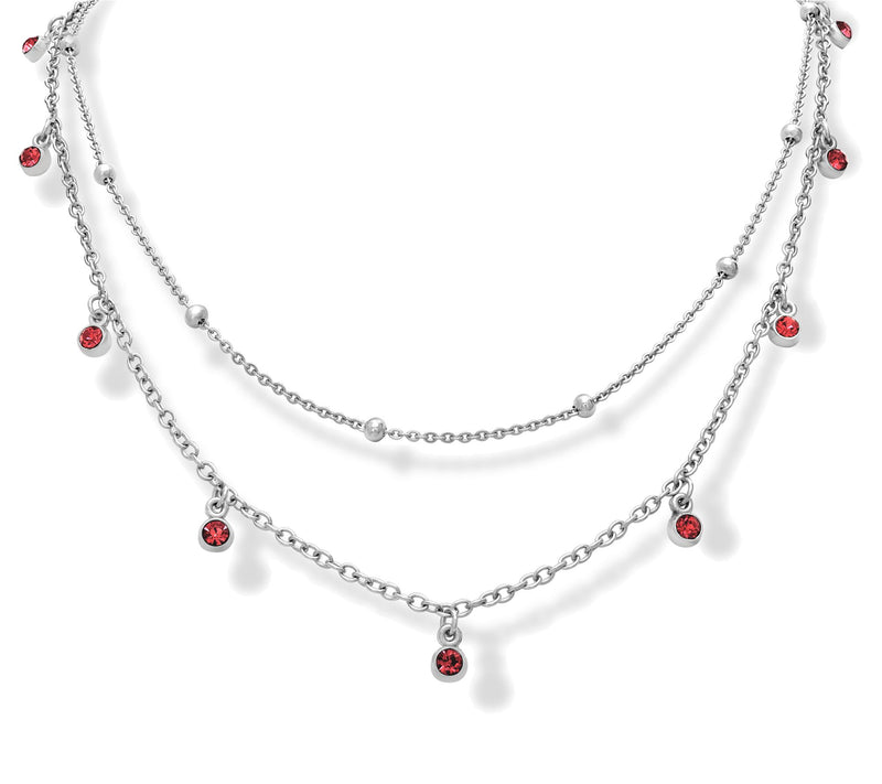 Steel by Design Birthstone Multi-Layer Necklace — View 12