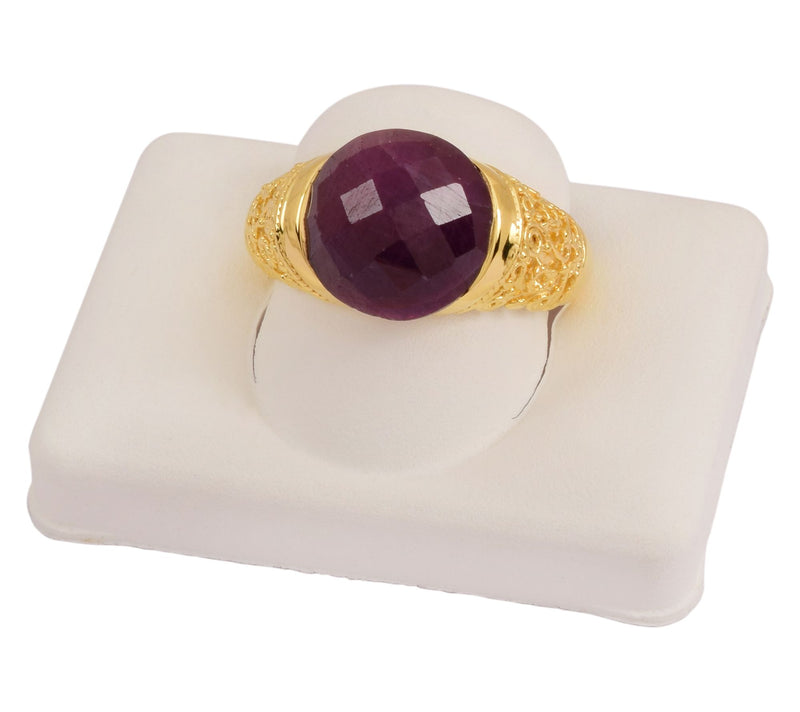 Artisan Crafted 7.43 cttw Round Ruby Gemstone Ring, Sterling — View 8