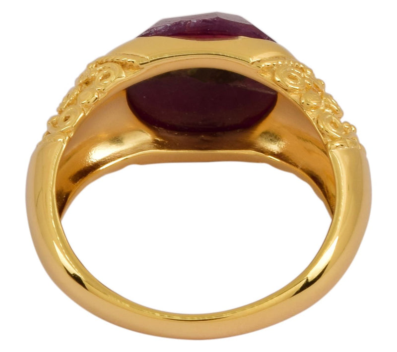 Artisan Crafted 7.43 cttw Round Ruby Gemstone Ring, Sterling — View 5