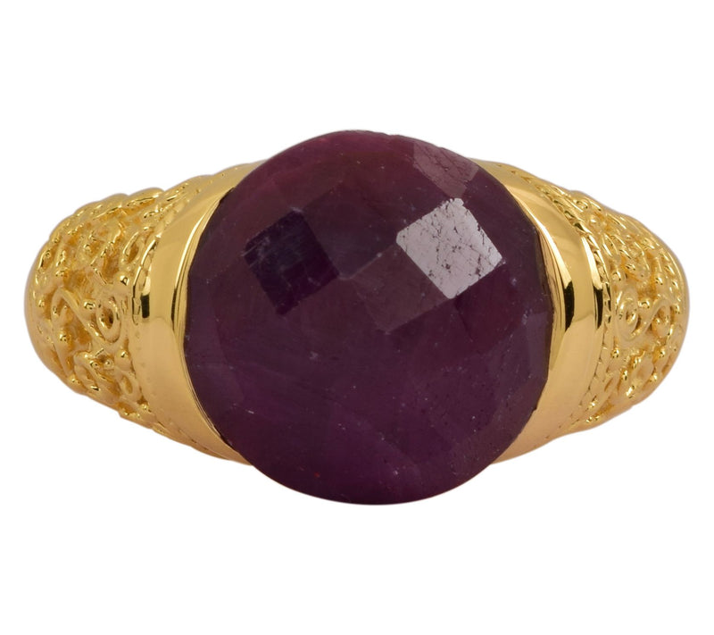 Artisan Crafted 7.43 cttw Round Ruby Gemstone Ring, Sterling — View 4