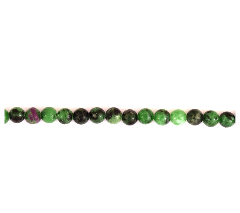 Ruby Ziosite Beaded Necklace, Sterling — View 5