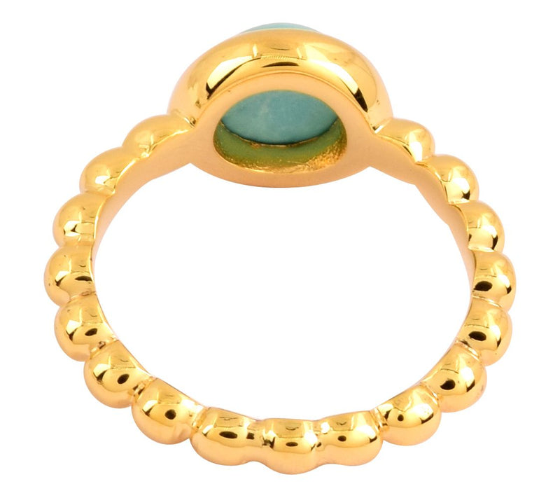 Affinity Gems 1.0 cttw Round Turquoise Ring, St rling — View 6
