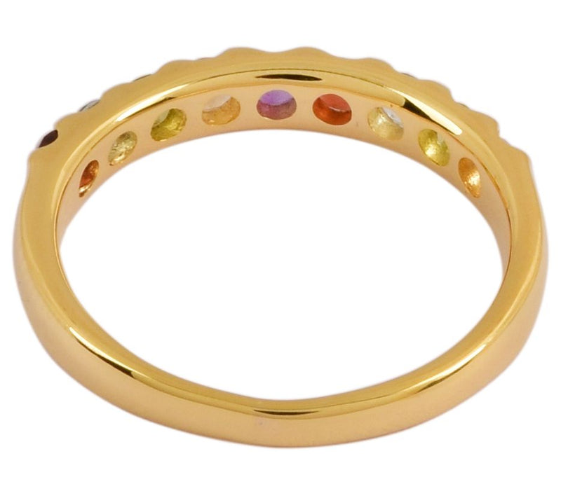 Multi Stone Prong-Set Sterling Silver Ring — View 5