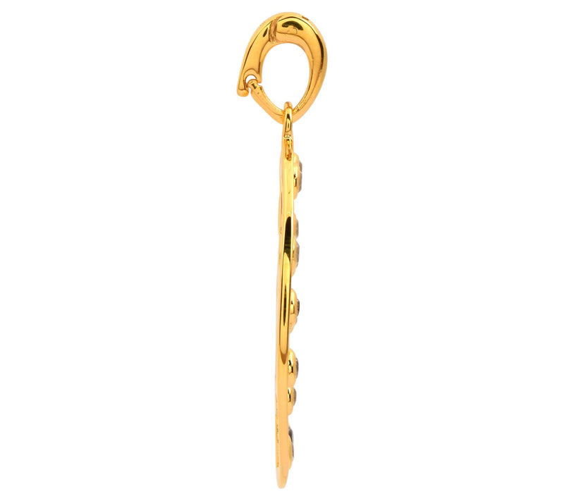 14k Gold Plated Sterling Silver Filigree Whiteopaz Pendant — View 6