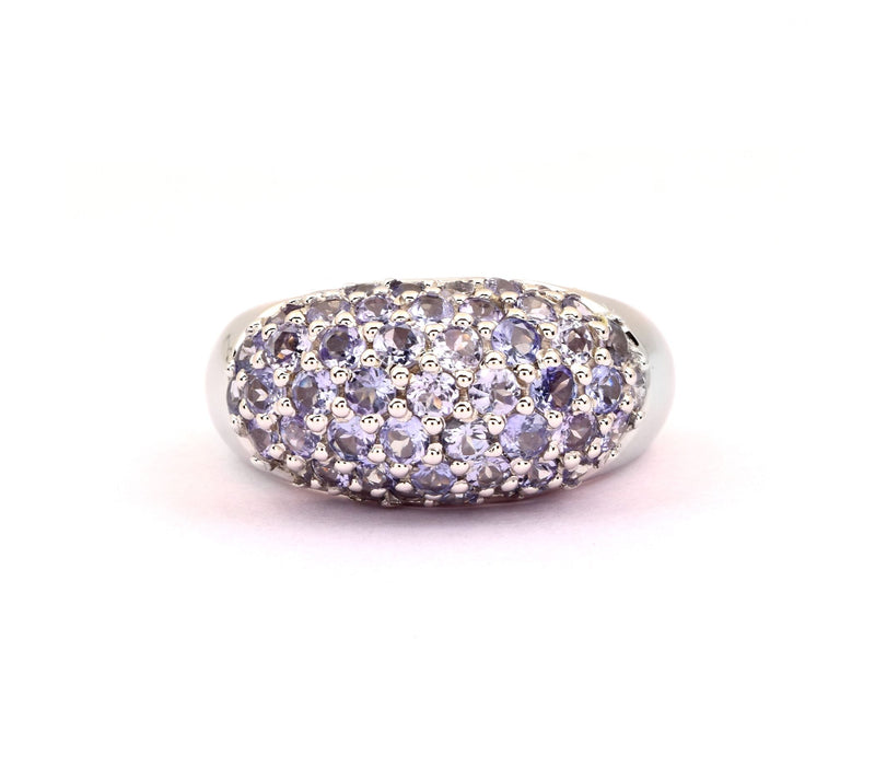 Sterling Silver Pave-Set Tanzanite Ring — View 7