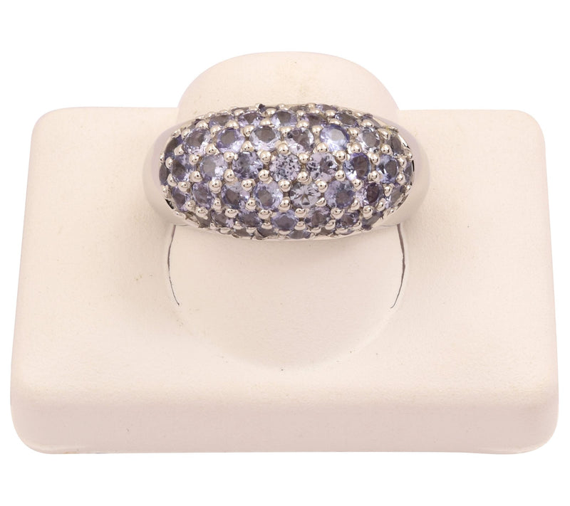 Sterling Silver Pave-Set Tanzanite Ring — View 8