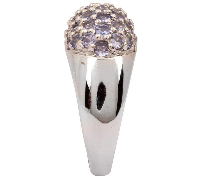 Sterling Silver Pave-Set Tanzanite Ring — View 4