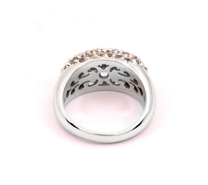 Sterling Silver Pave-Set Tanzanite Ring — View 6