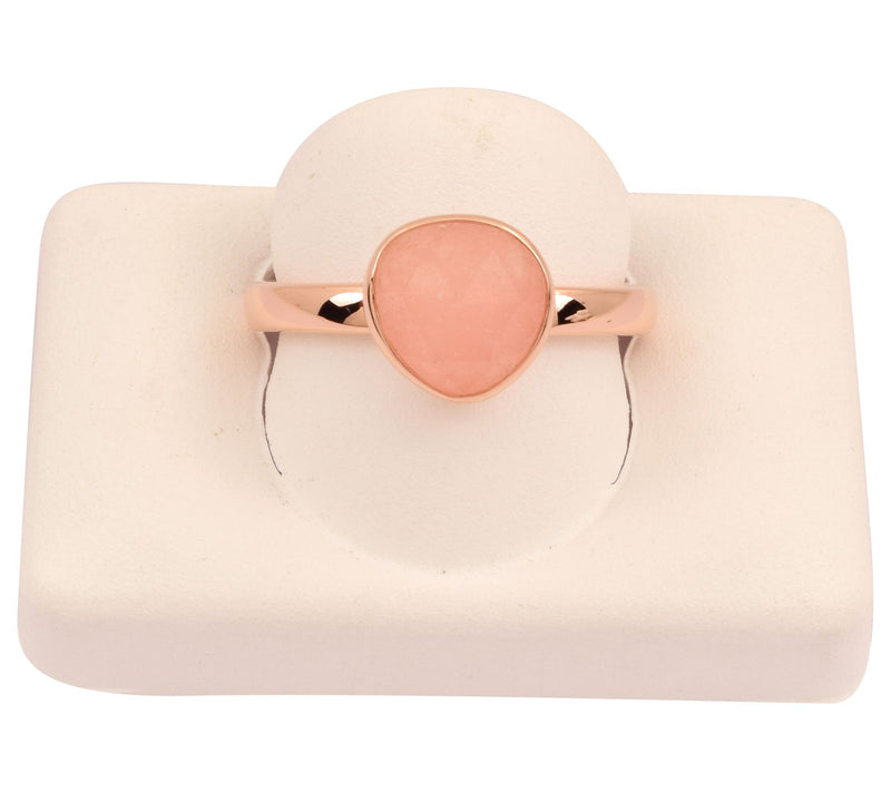 14k Rose Gold Plated Sterling Grey Chalcedony Q uartz Ring — View 10