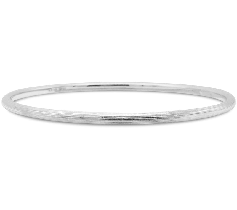Ariva Sterling Silver Silk Textured Bangle Bracelet — Main view