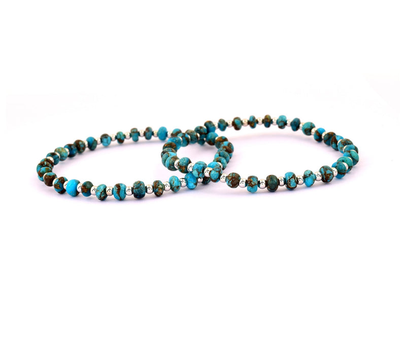 Affinity Gems Turquoise Set of 2 Endless Bracelets, Sterling — Main view
