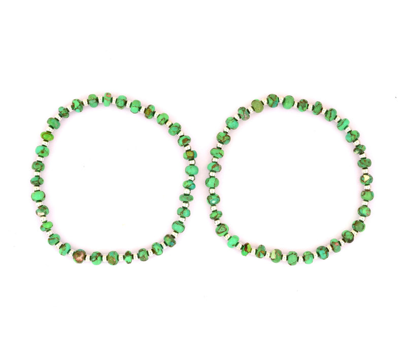 Affinity Gems Turquoise Set of 2 Endless Bracelets, Sterling — View 10