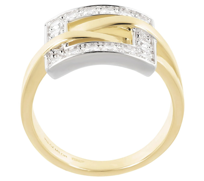 Diamonique 0.45 cttw Fancy Band Ring, Sterling — View 6