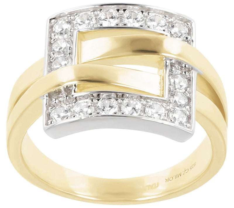 Diamonique 0.45 cttw Fancy Band Ring, Sterling — Main view