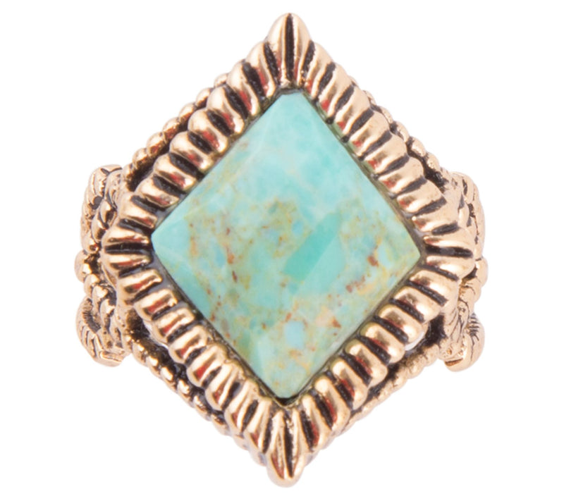 Barse Artisan Crafted Composite Turquoise Ring — View 2