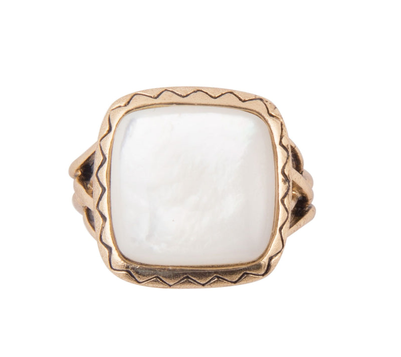 Barse Artisan Crafted Mother-of-Pearl Ring — View 2