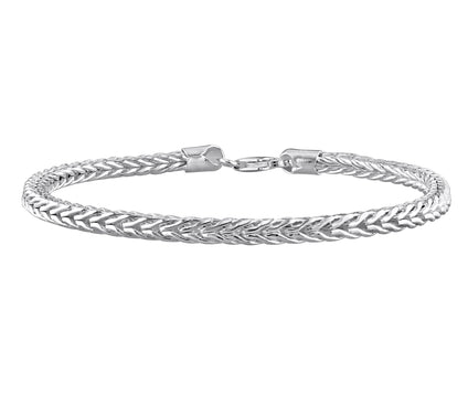 9" Foxtail Chain Anklet, Sterling