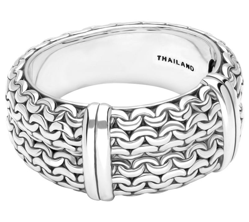 Tiffany Kay Sterling Silver Purl Knit Band Ring — Main view