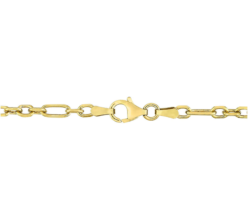3 mm Diamond Cut Figaro Chain Bracelet, Sterlin — View 4