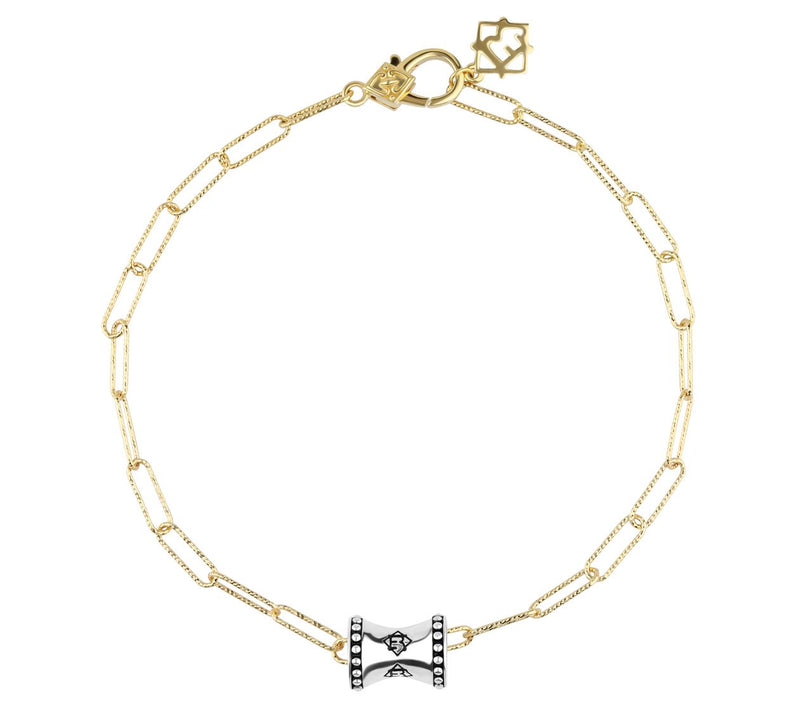 Elyse Ryan Sterling Silver Two-Tone Anklet — Main view