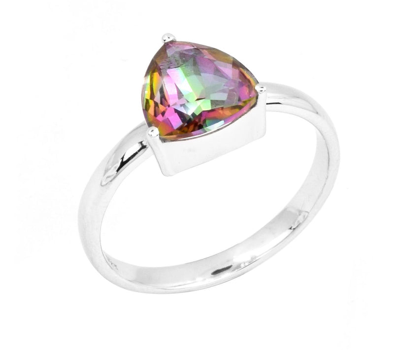 Affinity Gems Green Coated Quartz Sterling Silver Ring — View 6